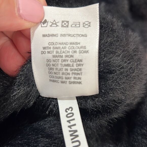 Charlie Holiday Lenny knitted cardigan and crop top set in black New With Tags - Picture 12 of 13